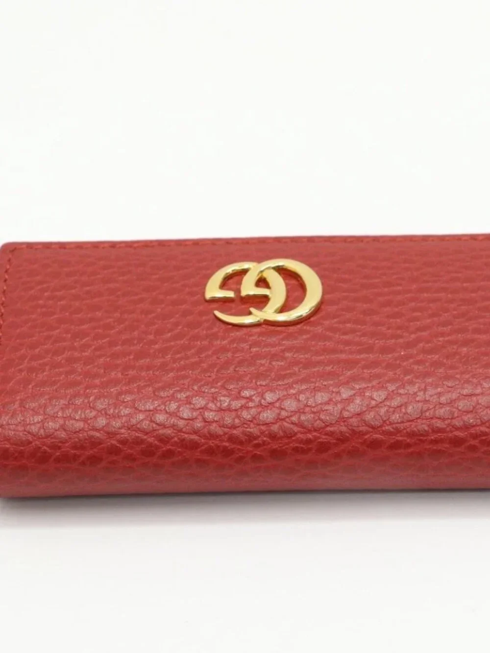 Gucci GG Red Marmont Leather 6 Ring Key Case Wallet